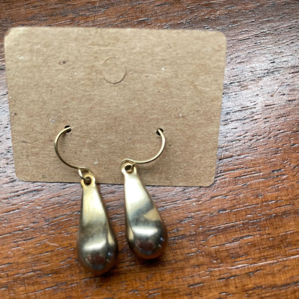 Bundle 3 for $12.  Gold Tone Drop Earrings